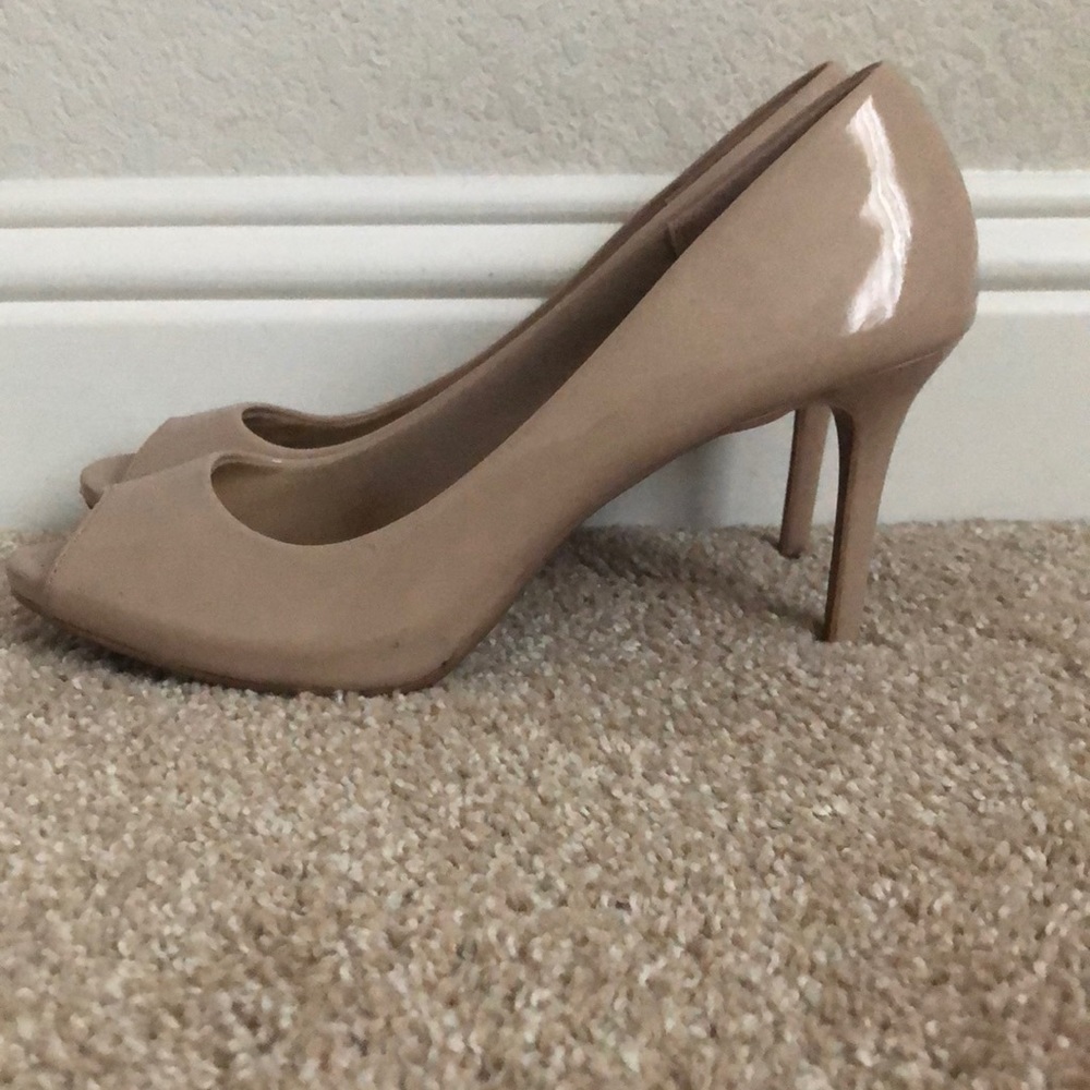 Nude opened-toed heels